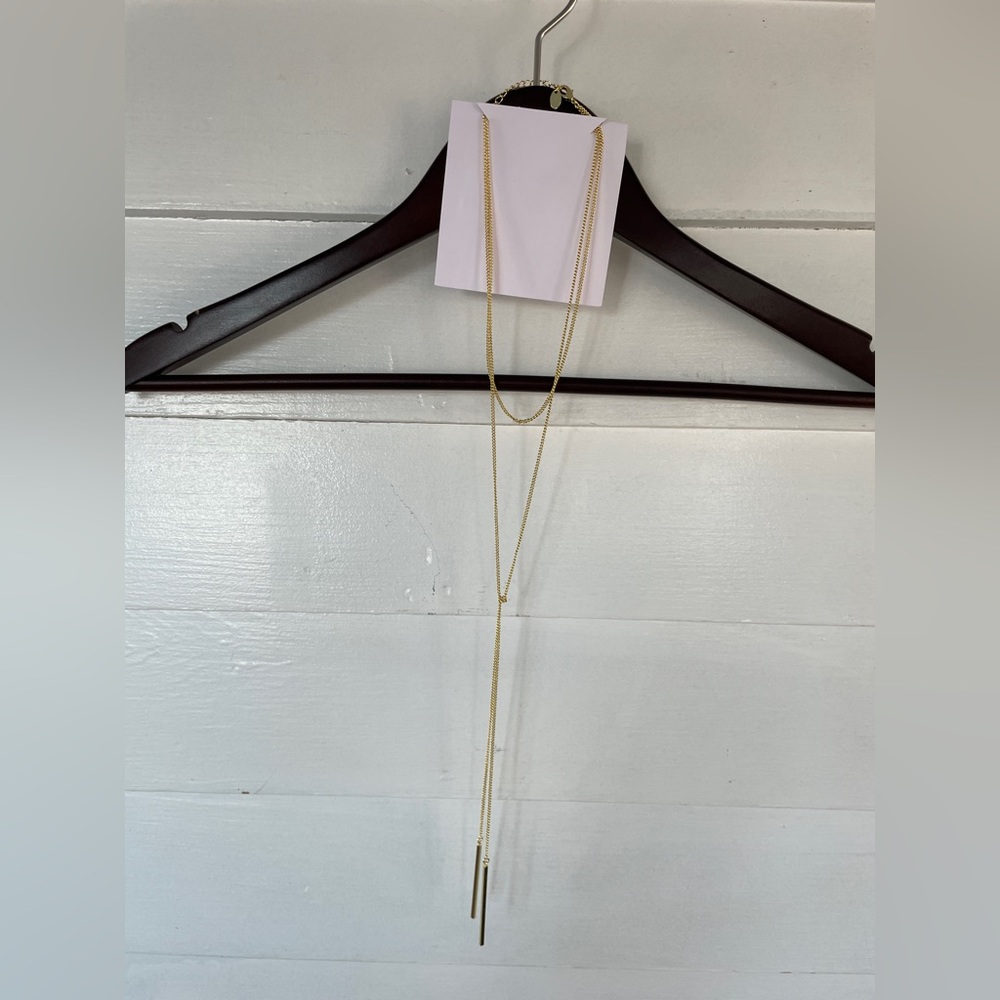Gold Lariat Bar Choker